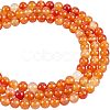 Nbeads 3 Strands Natural Carnelian Beads Strands G-NB0002-83-1