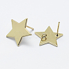 Brass Stud Earring Findings X-KK-F728-10G-NF-2