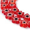 Handmade Millefiori Glass Bead Strands LAMP-J035-8mm-07-2