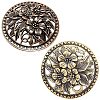 2Pcs 2 Colors Alloy Cover FIND-GF0003-48-1