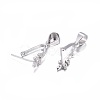 Anti-Tarnish Rhodium Plated 925 Sterling Silver Pendant Bails STER-L058-010P-2
