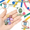 8Pcs 8 Colors Glass Imitation Jade Beads GLAA-YW0005-72-3