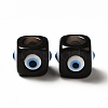 Resin Evil Eye European Beads RESI-A021-04-2
