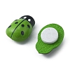 Spray Painted Wood Cabochons WOOD-WH0024-119E-1