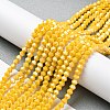 Opaque Solid Color Electroplate Glass Beads Strands GLAA-F029-P4mm-C04-4