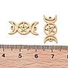 Ion Plating(IP) Tarnish Resistant 304 Stainless Steel Hollow Connector Charms STAS-P332-01G-3