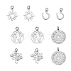 12Pcs 6 Styles Stainless Steel Pendants STAS-SZ0002-20-1