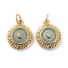 Brass Micro Pave Cubic Zirconia Pendants ZIRC-P092-010G-03-RS-2