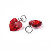 Faceted Transparent Glass Charms GLAA-T024-04I-3
