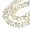 Electroplate Transparent Crackle Glass Beads Strands EGLA-Q135-01A-B04-3