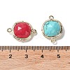 Natural & Synthetic Mixed Gemstone Connector Charms G-C087-01G-A-3