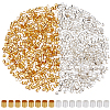1000Pcs 2 Colors Brass Crimp Beads KK-PA0001-10-1