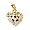 Brass Micro Pave Clear Cubic Zirconia Pendants KK-A303-23D-G-1
