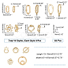 40Pcs 10 Style  Alloy Stud Earring Findings FIND-PH0008-36-4