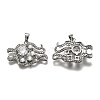 Brass Clear Cubic Zirconia Constellation Charms KK-J278-33P-B-2