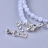 Natural Blue Lace Agate Beaded Necklaces X-NJEW-K114-B-A08-3