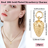 10Pcs Brass Pendant Rhinestones Settings KK-BBC0018-10-2