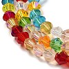 Transparent Electroplate Glass Beads Strands EGLA-A039-T4mm-L29-3