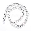 Electroplate Non-magnetic Synthetic Hematite Beads Strands G-Q466-6mm-02-2