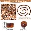 1 Strand Natural Tiger Eye Beads Strands G-BBC0001-25-2