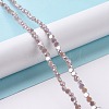 Electroplate Glass Beads Strands GLAA-E036-03B-2
