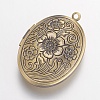 Brass Locket Pendants KK-N0116-048AB-2