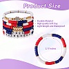 7Pcs 7 Style Word Independent Free Polymer Clay Heishi Surfer Stretch Bracelets Set BJEW-SW00039-7