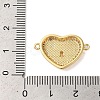 Rack Plating Brass Micro Pave Clear Cubic Zirconia Heart Links KK-K385-107G-4
