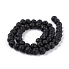 Natural Lava Rock Stone Bead Strands X-G-R193-18-8mm-4