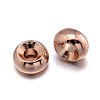 Rondelle Brass Spacer Beads KK-F0317-09RG-NR-1
