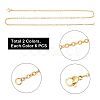 12Pcs 2 Colors 304 Stainless Steel Cable Chain Necklace STAS-UN0029-43-5