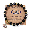 Natural Obsidian Round Beads Stretch Bracelets FS-WG18FCB-07-1