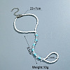 Luminous Resin Round Beaded with Glass Seed Beaded Anklets WG45460-03-4