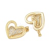 Brass Micro Pave Cubic Zirconia Pendants KK-C132-03J-G-2