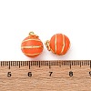 Brass Enamel Charms KK-Q098-01G-3