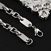 304 Stainless Steel Oval Link Chain Bracelets for Women Men BJEW-A033-04P-3