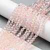 Transparent Electroplate Glass Beads Strands GLAA-F029-4mm-C26-4