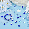 50Pcs Handmade Evil Eye Lampwork European Beads LAMP-SC0001-83-4