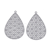 430 Stainless Steel Filigree Pendants X-STAS-S108-25A-01-2