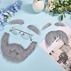 4 Bags 2 Styles Polyester Christmas Santa Claus Beard AJEW-CA0004-95-5