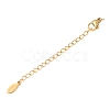 304 Stainless Steel Chain Extender with Oval Charms Ion Plating(IP) STAS-G383-07G-1