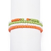 4Pcs 4 Color Glass Beaded Stretch Bracelets Set for Women BJEW-JB08805-6