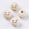 Natural Wood European Beads X3-WOOD-S055-17-1