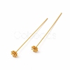 Brass Flower Head Pins X-KK-A178-09G-2