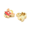 Christmas Brass Enamel Beads KK-I474-G12-2