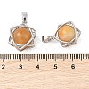 Natural Topaz Jade Round Pendants G-M440-04A-P-3