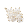 Imitate Austrian Crystal Glass & Glass Seed Beads Pendants PALLOY-MZ01060-02-3