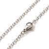 Tarnish Resistant 304 Stainless Steel Necklaces LS-NJEW-F027-40-2mm-1