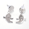 (Jewelry Parties Factory Sale)Brass Dangle Stud Earrings EJEW-K065-06P-2