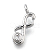 Brass Micro Pave Cubic Zirconia Pendants KK-B132-12P-F-1
